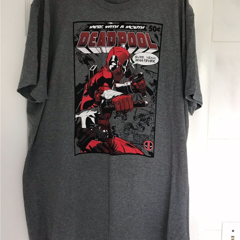 Deadpool Adult New T-Shirt Sz 2XL- Sure Yeah Whatever Battle Pose